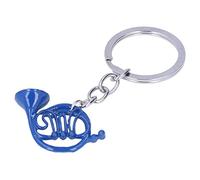 Hztyyier Mini Portachiavi Blu con Strumenti Musicali, Pendente in Metallo Resistente per Regali Divertenti in Occasioni Speciali