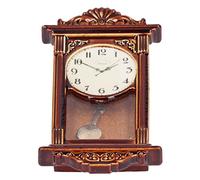 Hztyyier Orologio in Miniatura per Casa delle Bambole 1:12 Delicato Accessorio Decorativo per Casa delle Bambole in Lega di Legno per la Ricreazione delle Ragazze