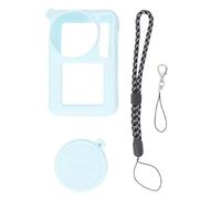 Hztyyier per Fotocamera in Silicone Morbido Adatto per OSMO Action 5 Pro -scratch Profronta per Impronta Digitale Sleeve Protettiva a Prova di Olio con Lente Cover Blu Lavabile