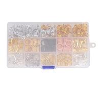 Hztyyier Perle di Capelli Gioielli Set Anelli di Estensione in Lega in Lega di Alluminio per Matrimoni Intrecciati 193pcs