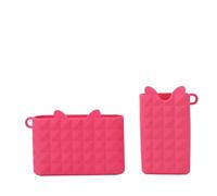 Hztyyier Porta Cellulare per Borsa da Spiaggia Comoda Borsa in Silicone Leggera per Accessori da Spiaggia (Rosa rossa)