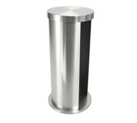 Hztyyier Porta Dischetti di Cotone in Acciaio Inossidabile, Organizer Rotondo per Cosmetici con Design Ad Apertura Laterale per Riporre Oggetti nel Bagno, Dischetti Struccanti e Gioielli