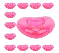 Hztyyier Portabevande Gonfiabile per Feste in Piscina a Forma di Cuore, Confezione da 12 Portabevande per Piscina