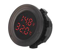 Hztyyier Rilevatore Auto-termometro Mattst Texture Waterproof 12-24 V Multimetro Adatto per Tutte le Auto