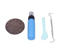 Hztyyier Scegli i Giocattoli in Pietra Rilassante in Pietra di Buccia per la Riduzione dello Stress da Paura Fai -da -te, per Adolescenti Adulti, Metallo/plastica/7,5 Cm/1 Set (Lattice blu)