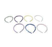 Hztyyier Set Cerchietti Per Capelli Pieghettati In Raso Colorato Per Donna, Fascia Antiscivolo Per L'uso Quotidiano, Cerchietti Per Capelli In Colore 7 Pezzi Per Feste E Sport, Tessuto E Materiale