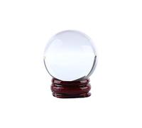 Hztyyier Sfera di palla di quarzo trasparente naturale asiatico per energia e benessere con supporto 40 mm for meditazione e arredamento