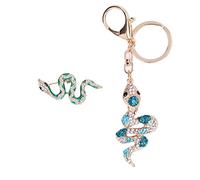 Hztyyier Spilla a Forma di Serpente, Simpatico Portachiavi a Forma di Serpente Spilla con Ciondoli Animali di Portachiavi per Auto Portachiavi per Borse Accessorise Appeso a Mano