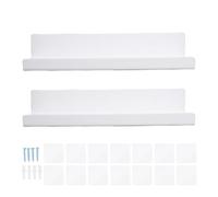 Hztyyier Supporto per Piante da Parete da 12 Pollici, Mensola da Giardino Verticale con Forma Rettangolare per Piccole Piante in Vaso, Bagno Soggiorno, Scaffale Impermeabile (WHITE)