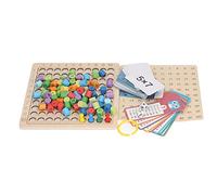 Hztyyier Tabellone per le Moltiplicazioni in Legno Giocattolo Matematico per lo Sviluppo del Cervello per Bambini Sopra i 3 Anni, Set Educativo per L'apprendimento Precoce con Carte Problematiche e