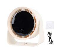 Hztyyier Vantaggio Portatile Ventola Digitale Display Digitale Inclinazione 6 Pollici Cremoso Bianco con Angolo 360 ° 18db Ultra Silenzioso per il Dormitorio della Camera da Letto