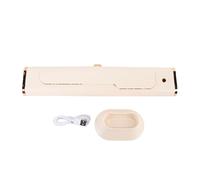 Hztyyier Ventilatore a Torre Piccolo Ricaricabile Tramite USB, Potente Dispersione del Ad Ampio Raggio per L'home Office, Design Compatto (Beige)