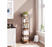 Hzuaneri Libreria, Scaffale, Scaffale in piedi, Libreria stretta, Scaffale angolare industriale, Scaffale sottile per Home Office, Soggiorno