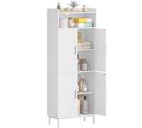 Hzuaneri Mobile da Bagno, Mobile Contenitore, 2 Ante e 1 Spazio Aperto