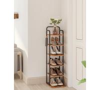Hzuaneri scarpiera verticale, scarpiera, organizer per scarpe in legno per armadio, ingresso, scarpiera per piccoli spazi, autoportante Greige