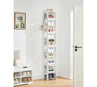 Hzuaneri scarpiera verticale, scarpiera stretta a 11 livelli, organizer per scarpe in legno per armadio, ingresso, scarpiera per piccoli spazi