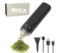 Hzuisst Grinder Elettrico per Erbe - Mini Grinder Ricaricabile via USB con Spazzola di Pulizia e Mezzo Imbuto, Ø 37mm