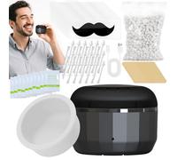 Hzuisst Kit di ceretta per naso da uomo, kit portatile per depilazione, mini vasetto di cera USB a riscaldamento rapido con perline di cera da 100 g, 30 bastoncini di ceretta per naso e orecchie, 20