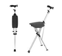 HZWJD Bastone da Passeggio Ausili per La Deambulazione Bastone da Passeggio con Treppiede per Uomo capacità di 220 Libbre Escursioni,Passeggiate E per Una Pausa Durante La Camminata Black