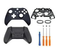 Hzxkqmil Guscio Anteriore e Posteriore Custodia di Ricambio Faceplate Accessori per Xbox Elite Controller Series 2, Incluso Scocca Superiore Cover Inferiore Anelli Joystick Telaio Centrale, Nero