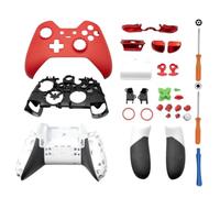 Hzxkqmil Guscio Completo di Ricambio per Xbox One Elite Controller Serie 1 - Kit di Conchiglie Include Copertura Telaio Centrale Guide Laterali Pulsanti ABXY Paraurti LB RB Accessori (Rosso)