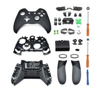 Hzxkqmil Guscio Completo di Ricambio per Xbox One Elite Controller Serie 1 - Kit di Conchiglie Include Copertura Telaio Centrale Guide Laterali Pulsanti ABXY Paraurti LB RB Accessori (Nero)