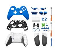 Hzxkqmil Guscio Completo di Ricambio per Xbox One Elite Controller Serie 1 - Kit di Conchiglie Include Copertura Telaio Centrale Guide Laterali Pulsanti ABXY Paraurti LB RB Accessori (Blu)