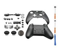 Hzxkqmil Guscio di Ricambio Kit Custodia Coperchio Anteriore Posteriore per Xbox Elite Controller Series 2 - Nero, Incluso D-pad Joysticks Pulsante di Attivazione LB RB Pulsanti ABXY Accessori