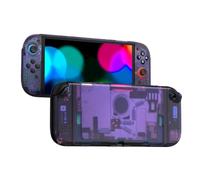 Hzxkqmil Guscio di Ricambio per Nintendo Switch 2 Console, Custodia Personalizzata Scocca Copertura del Controller + Piastra Posteriore per Switch 2 (Trasparente Viola)