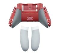 Hzxkqmil Guscio Inferiore di Ricambio & Copertura delle Guide Laterali per Xbox Series X/S Controller, Custodia Personalizzata Fai-da-te Piastre Posteriori per Xbox Core Controller (Rosso + Grigio)