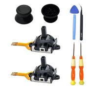 Hzxkqmil Joystick Analogico di Ricambio per MSI Claw A1M Console, Inclusi 2 Joysticks 2 Impugnatura per il Pollice e Strumenti di Riparazione per MSI Claw Gaming Handheld, Nero