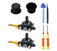 Hzxkqmil Joystick Analogico per Legion Go Controller, Modulo 2 Joystick di Ricambio e 2 Impugnature Thumbstick Kit di Riparazione per Lenovo Legion Go Handheld Controller, Nero