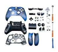 Hzxkqmil Kit Guscio Completo di Ricambio per Xbox One S/X Controller (Modello 1708), Custodia Fai da te Frontalino Coperchio Anteriore Piastre Posteriori Pulsanti Accessori (Blu Mimetico)