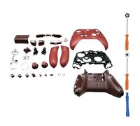 Hzxkqmil Kit Guscio Completo di Ricambio per Xbox One S/X Controller (Modello 1708), Custodia Fai da te Frontalino Coperchio Anteriore Piastre Posteriori Pulsanti Accessori (Rosso)