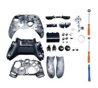 Hzxkqmil Kit Guscio Completo di Ricambio per Xbox One S/X Controller (Modello 1708), Custodia Fai da te Frontalino Coperchio Anteriore Piastre Posteriori Pulsanti Accessori (Nero Mimetico)