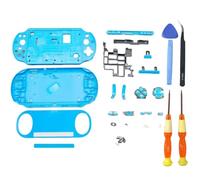 Hzxkqmil Kit Guscio di Ricambio Custodia Completa per PS Vita 2000 Console, Piastre di Copertura Scocca Parti di Ricambio con Set di Viti a Bottone per PSV 2000 PCH-2000 (Blu)