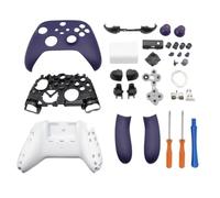 Hzxkqmil Kit Guscio di Ricambio per Xbox Serie X/S Controller - Set di Custodie Complete Include Custodia Telaio Centrale Guide Laterali Pulsanti ABXY Paraurti LB RB Accessori (Viola)