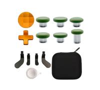 Hzxkqmil Levette in Metallo per Xbox Elite Series 2 Controller, 13 in 1 Accessori Sostituzione di 6 Joystick 4 Pagaie Posteriori 2 D-Pads con 1 Strumento di Regolazione, Verde + Arancione