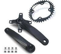 HZXQCVB 104BCD Set di Pedivelle Conicità Quadrata Bicicletta da Montagna Guarnitura da 152/165/170 Mm con 30T/32T/34T/36T/38T/40T Ingranaggio Singolo per 8/9/10/11 velocità(152mm,38T)