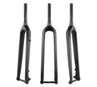 HZXQCVB 26/27,5/29'' Forcella Rigida MTB Diritto/Conico da 1-1/8'' Fibra di Carbonio Forcella Anteriore Freno A Disco 15X100mm Perno Passante Passaggio Cavi Interno(Tapered Matte Black,27.5'')