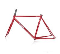 HZXQCVB 50/52/55cm Telaio per Bicicletta A Scatto Fisso 700C Acciaio CR-Mo Telaio per Bicicletta da Pista A velocità Singola Freno C Quick Release 100mm/120mm BSA BB68mm(Red,50cm)