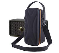 Hzycwgone Custodia Cassa per Marshall Middleton Altoparlante Bluetooth portatile senza fili,Middleton Borsa a tracolla rigida in EVA con tasca extra in rete per cavi e accessori (nero + arancia)