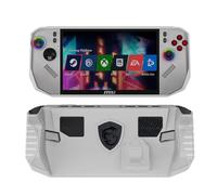 Hzycwgone Custodia per MSI Claw A8 BZ2 Gaming Handheld,TPU Grip Morbida Borsa Cover Protettivo con Supporto per MSI Claw A8 BZ2EM 8-inch 2025 Console Gaming Portatile, Bianco