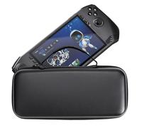 Hzycwgone Custodia per MSI Claw, custodia da viaggio per MSI Claw A1M Handheld Gaming, custodia rigida con slot per schede di gioco e tasca in rete per accessori MSI Claw (nero)