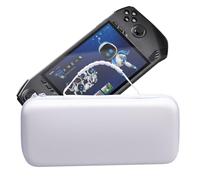 Hzycwgone Custodia per MSI Claw, custodia da viaggio per MSI Claw A1M Handheld Gaming, custodia rigida con slot per schede di gioco e tasca in rete per accessori MSI Claw (bianco)
