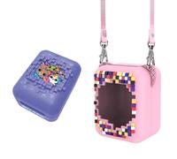 Hzycwgone Protezione Silicone Custodia per Bitzee Giocattolo Interattivo Animale Domestico Digitale,Viaggio Trasporto Pelle Carino Manicotto con Cordino per Bitzee Animali Elettronici Virtuali(Rosa)