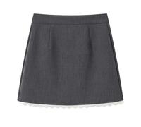 HZYFZPH Women's Blazer Mini Skirt Spring Summer Anti-Slip High Waist A-Line-Grey-X-Small