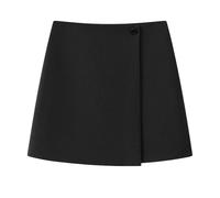 HZYFZPH Women's Blazer Pleated Skirt Spring Summer Korean High Waist A-Line-Black-Large