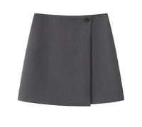 HZYFZPH Women's Blazer Pleated Skirt Spring Summer Korean High Waist A-Line-Grey-Small