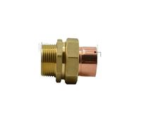 HZZGMANCAJ DN32 G 1-1/4" BSPP Male x Copper Inner Dia 35mm Brass Copper End Feed Fitting Union Connector Coupler Adapter Water Gas Oil
